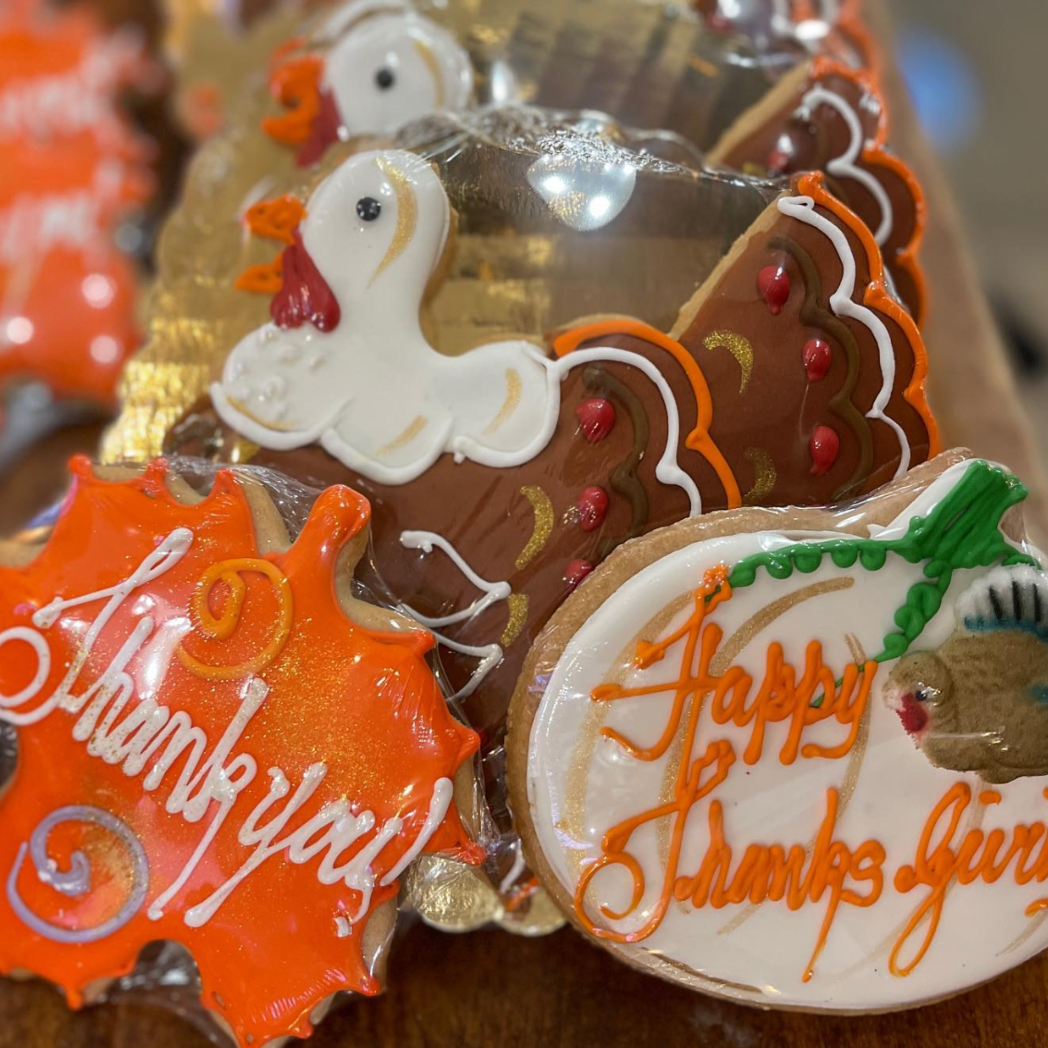 Hand Decorated Cookie - Large Turkey