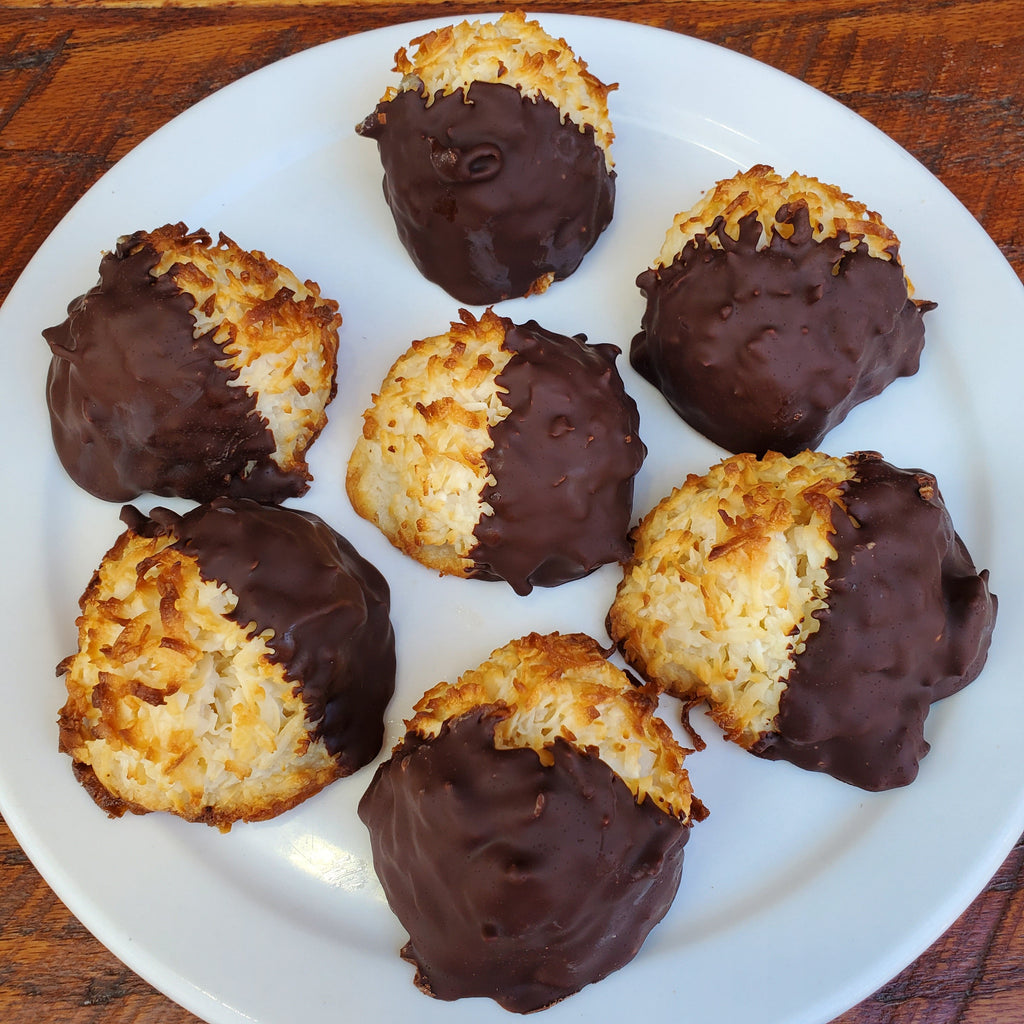 Chocolate Dipped Macaroons