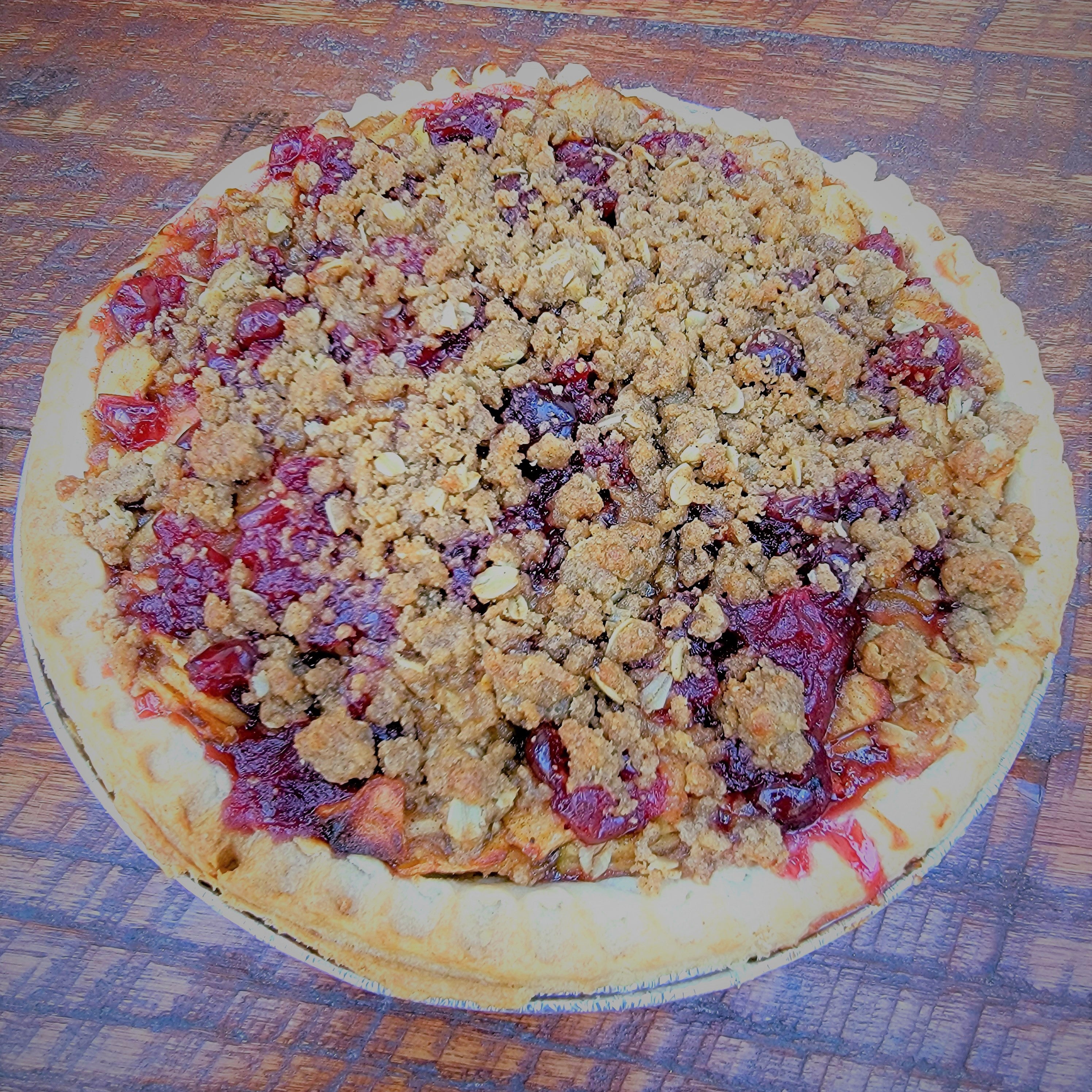 Apple Cranberry Crumb Pie