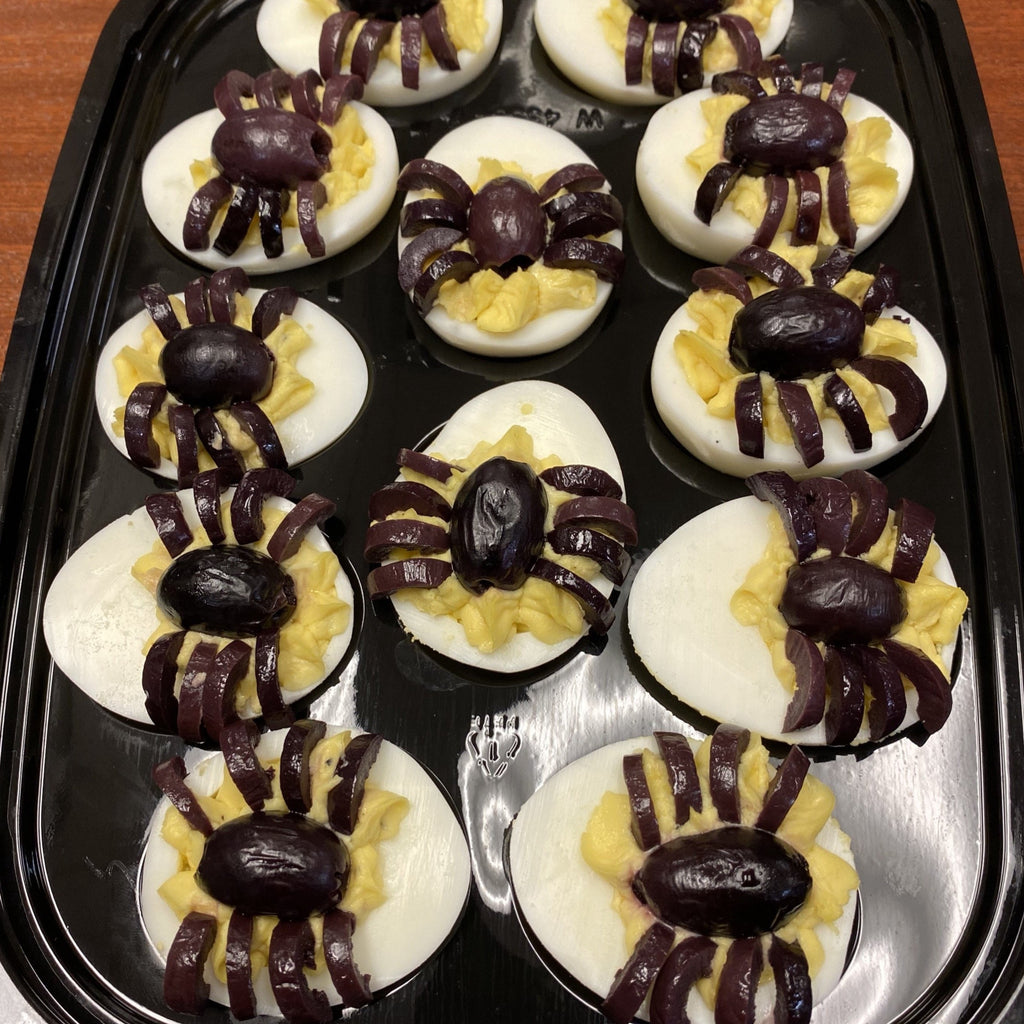 Creepy Spider Deviled Eggs