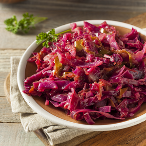 Fresh Red Cabbage with Apples