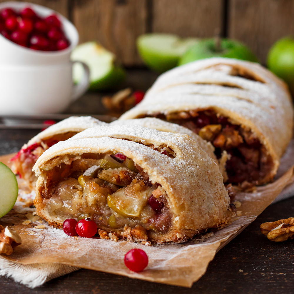 Apple Cranberry Strudel