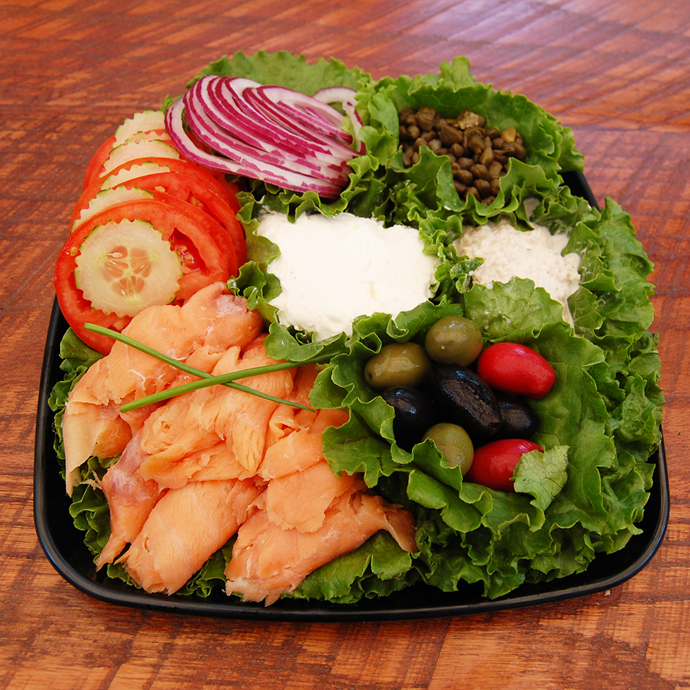 Smoked Salmon and Whitefish Salad Platter for 3-4 people